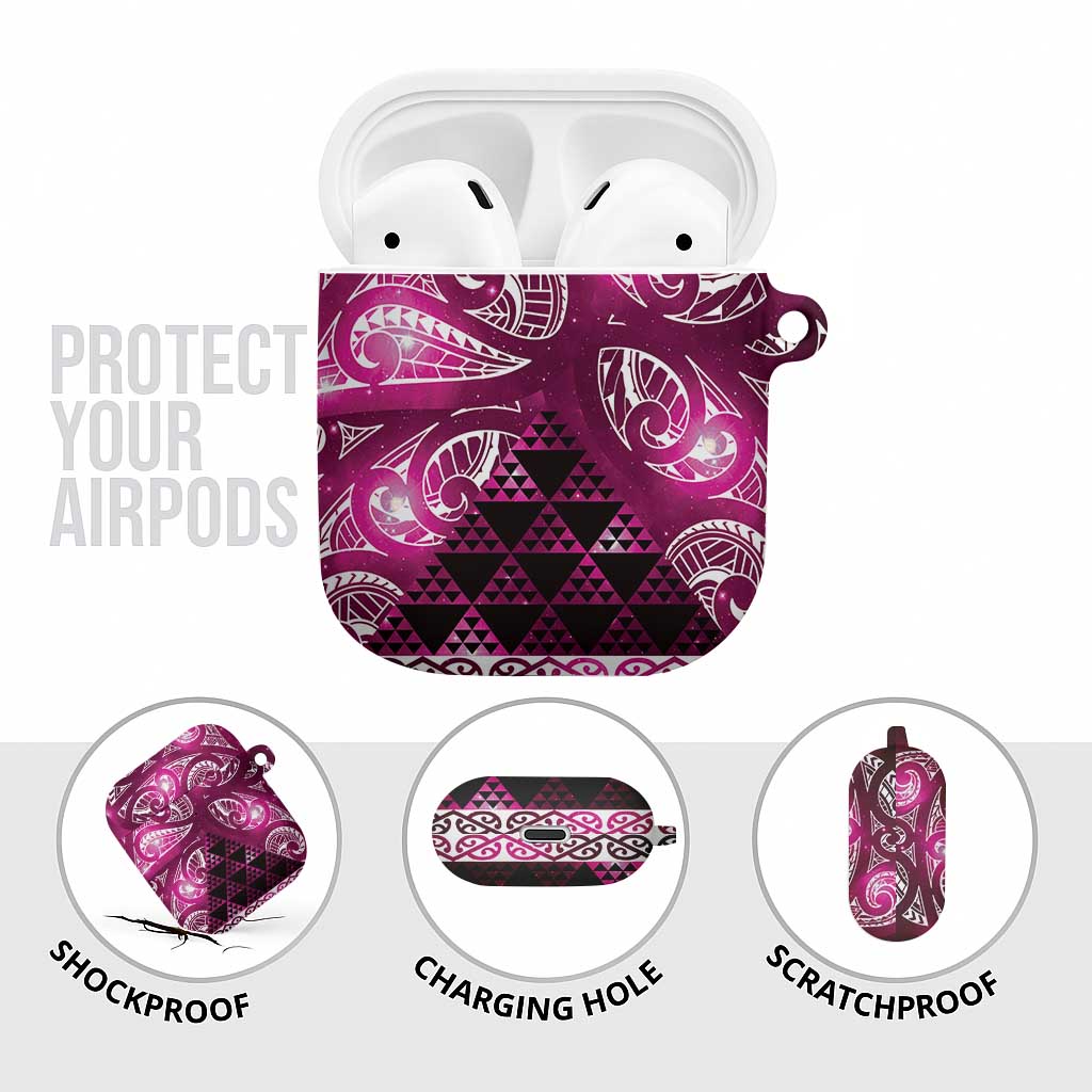 Matariki New Zealand AirPods Case NZ Niho Taniwha Maori New Year Pink Galaxy
