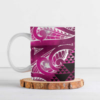 Matariki New Zealand Ceramic Mug NZ Niho Taniwha Maori New Year Pink Galaxy LT14 Pink - Polynesian Pride