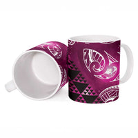 Matariki New Zealand Ceramic Mug NZ Niho Taniwha Maori New Year Pink Galaxy LT14 - Polynesian Pride