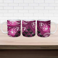 Matariki New Zealand Ceramic Mug NZ Niho Taniwha Maori New Year Pink Galaxy LT14 - Polynesian Pride