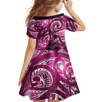 Matariki New Zealand Family Matching Mermaid Dress and Hawaiian Shirt NZ Niho Taniwha Maori New Year Pink Galaxy LT14 - Polynesian Pride