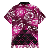 Matariki New Zealand Family Matching Summer Maxi Dress and Hawaiian Shirt NZ Niho Taniwha Maori New Year Pink Galaxy LT14 - Polynesian Pride