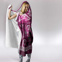 Matariki New Zealand Hooded Blanket NZ Niho Taniwha Maori New Year Pink Galaxy LT14 - Polynesian Pride