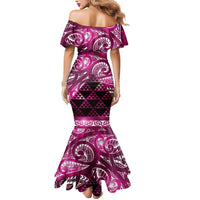 Matariki New Zealand Mermaid Dress NZ Niho Taniwha Maori New Year Pink Galaxy LT14 - Polynesian Pride