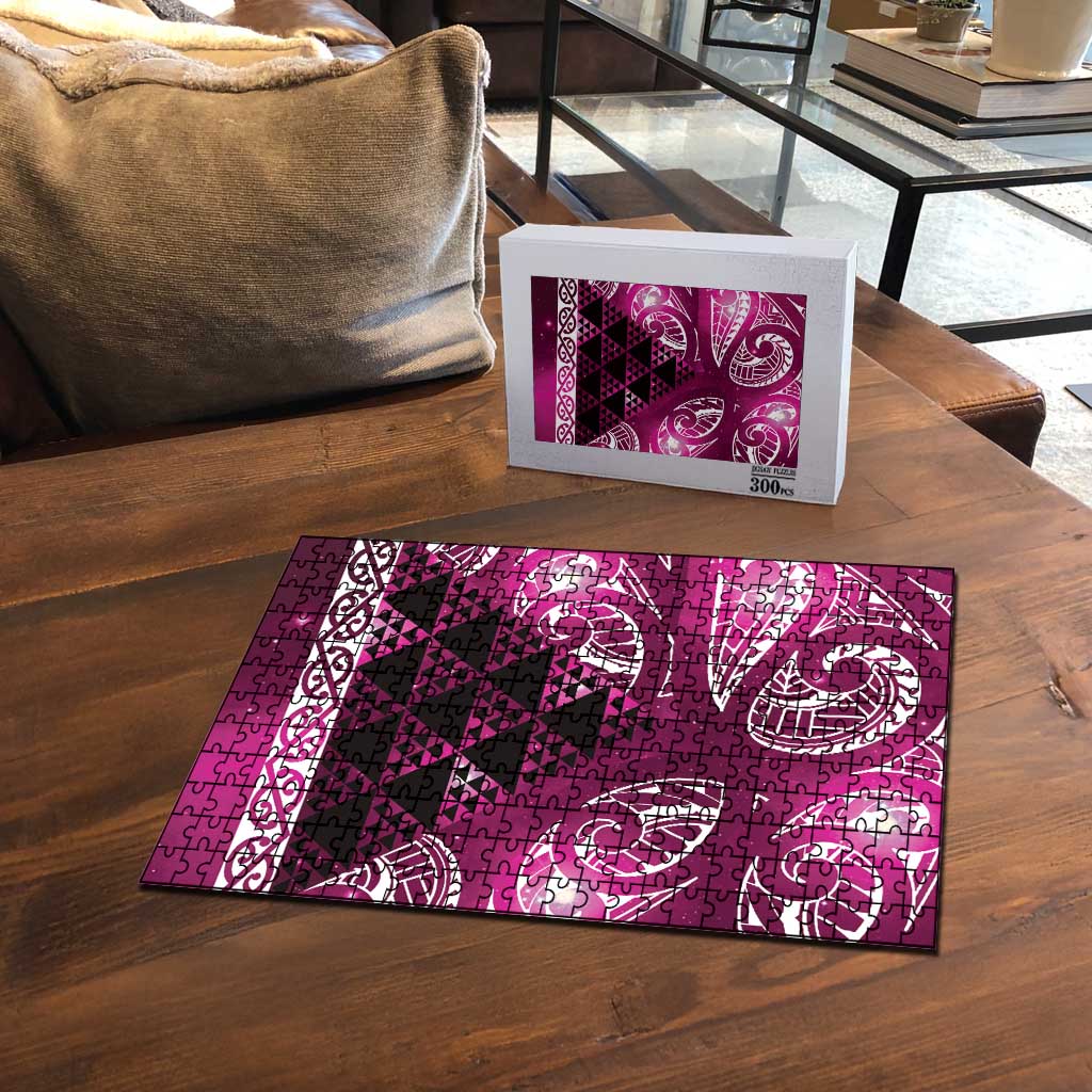 Matariki New Zealand Puzzle NZ Niho Taniwha Maori New Year Pink Galaxy