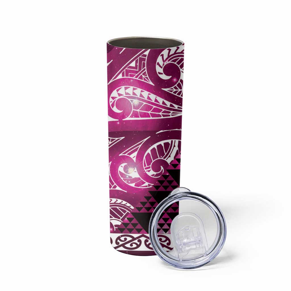 Matariki New Zealand Skinny Tumbler NZ Niho Taniwha Maori New Year Pink Galaxy