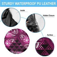 Matariki New Zealand Spare Tire Cover NZ Niho Taniwha Maori New Year Pink Galaxy LT14 - Polynesian Pride