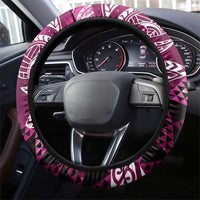 Matariki New Zealand Steering Wheel Cover NZ Niho Taniwha Maori New Year Pink Galaxy LT14 - Polynesian Pride
