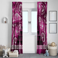 Matariki New Zealand Window Curtain NZ Niho Taniwha Maori New Year Pink Galaxy