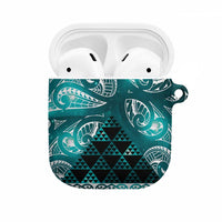 Matariki New Zealand AirPods Case NZ Niho Taniwha Maori New Year Cyan Galaxy LT14 Cyan - Polynesian Pride