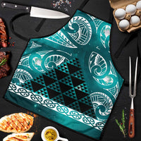 Matariki New Zealand Apron NZ Niho Taniwha Maori New Year Cyan Galaxy