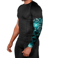 Matariki New Zealand Arm Sleeves NZ Niho Taniwha Maori New Year Cyan Galaxy LT14 - Polynesian Pride