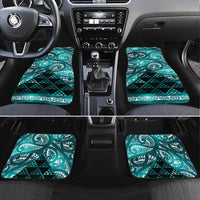 Matariki New Zealand Car Mats NZ Niho Taniwha Maori New Year Cyan Galaxy LT14 Set 4pcs Cyan - Polynesian Pride