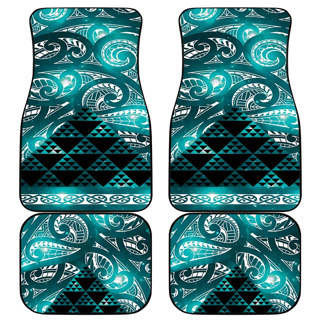 Matariki New Zealand Car Mats NZ Niho Taniwha Maori New Year Cyan Galaxy LT14 - Polynesian Pride
