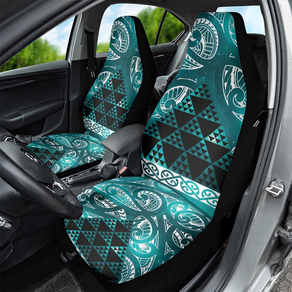 Matariki New Zealand Car Seat Cover NZ Niho Taniwha Maori New Year Cyan Galaxy LT14 - Polynesian Pride