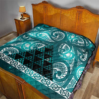 Matariki New Zealand Quilt NZ Niho Taniwha Maori New Year Cyan Galaxy