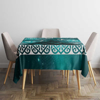 Matariki New Zealand Tablecloth NZ Niho Taniwha Maori New Year Cyan Galaxy