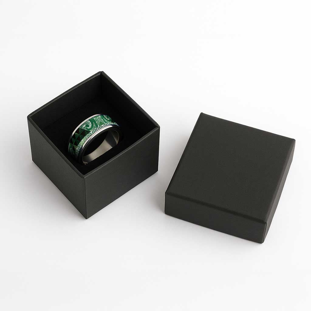Matariki New Zealand Classic Ring NZ Niho Taniwha Maori New Year Green Galaxy