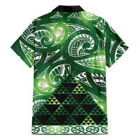 Matariki New Zealand Family Matching Summer Maxi Dress and Hawaiian Shirt NZ Niho Taniwha Maori New Year Green Galaxy LT14 - Polynesian Pride
