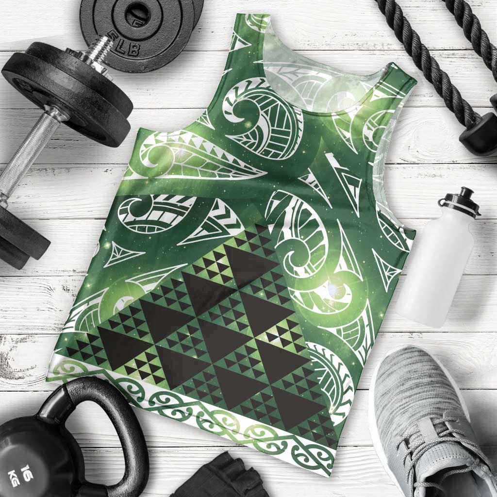 Matariki New Zealand Men Tank Top NZ Niho Taniwha Maori New Year Green Galaxy LT14 - Polynesian Pride