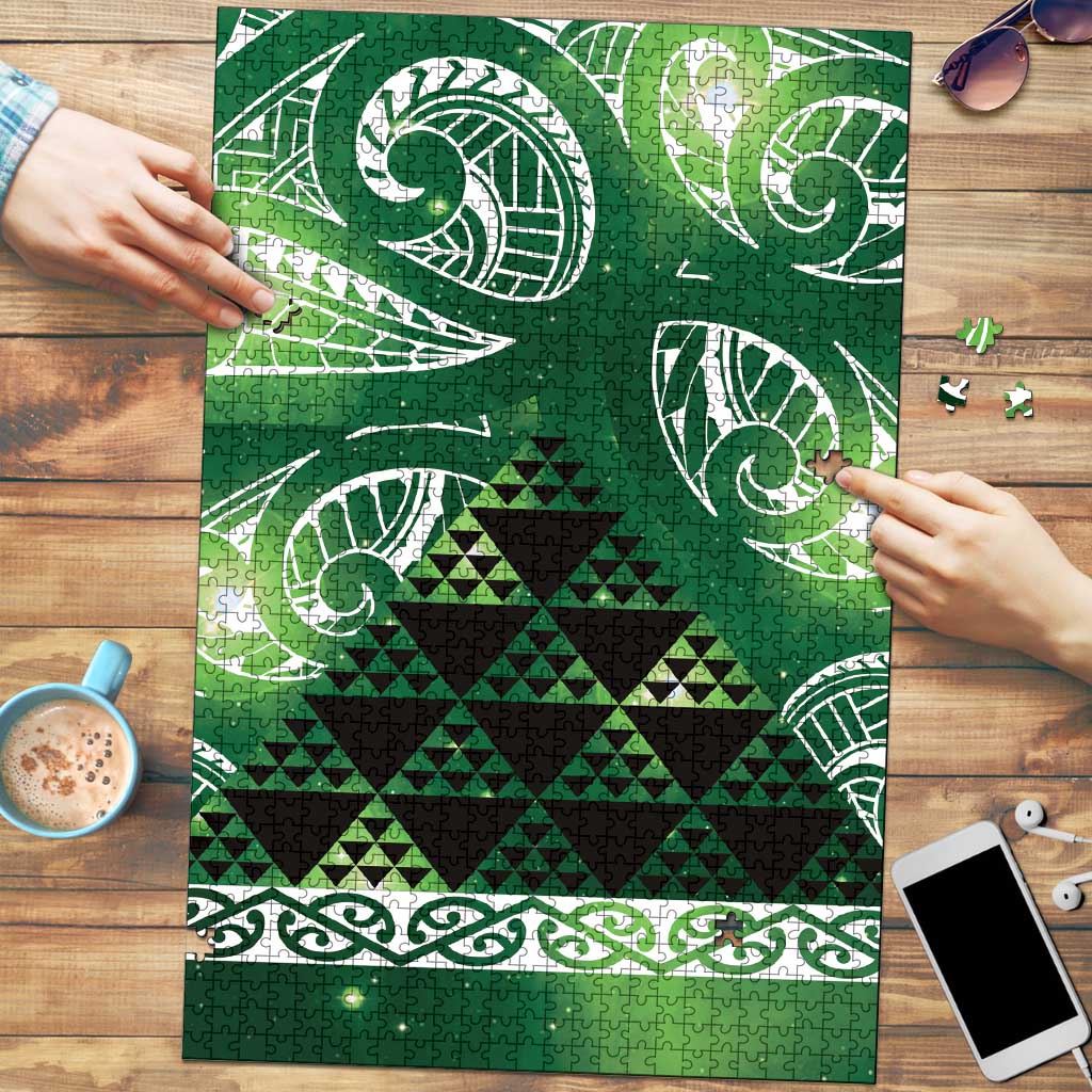 Matariki New Zealand Puzzle NZ Niho Taniwha Maori New Year Green Galaxy