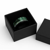 Matariki New Zealand Spinner Ring NZ Niho Taniwha Maori New Year Green Galaxy LT14 - Polynesian Pride
