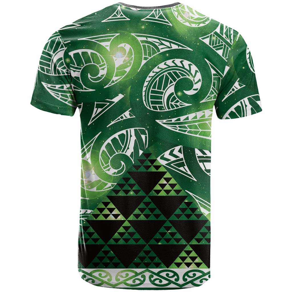 Matariki New Zealand T Shirt NZ Niho Taniwha Maori New Year Green Galaxy LT14 - Polynesian Pride