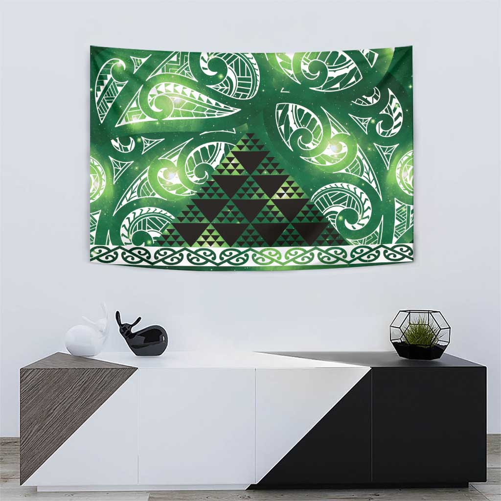 Matariki New Zealand Tapestry NZ Niho Taniwha Maori New Year Green Galaxy