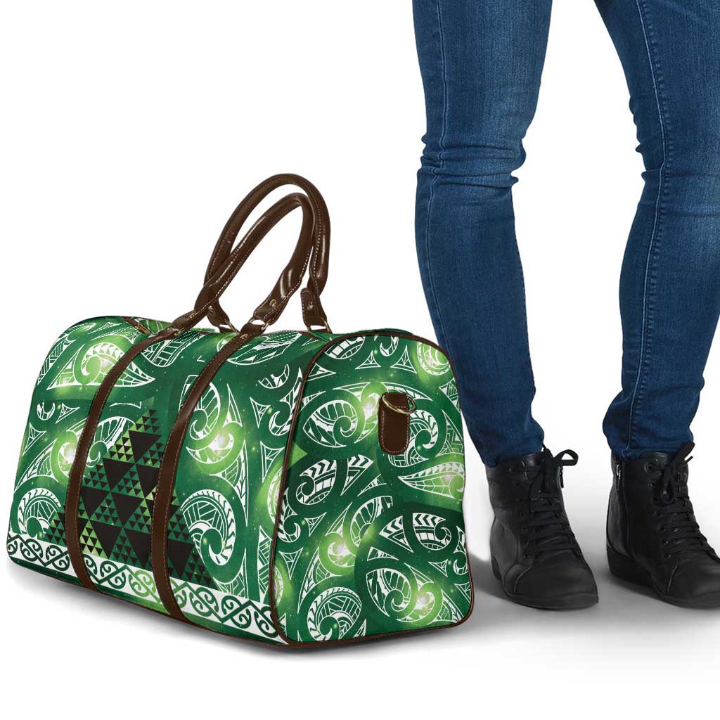 Matariki New Zealand Travel Bag NZ Niho Taniwha Maori New Year Green Galaxy LT14 - Polynesian Pride