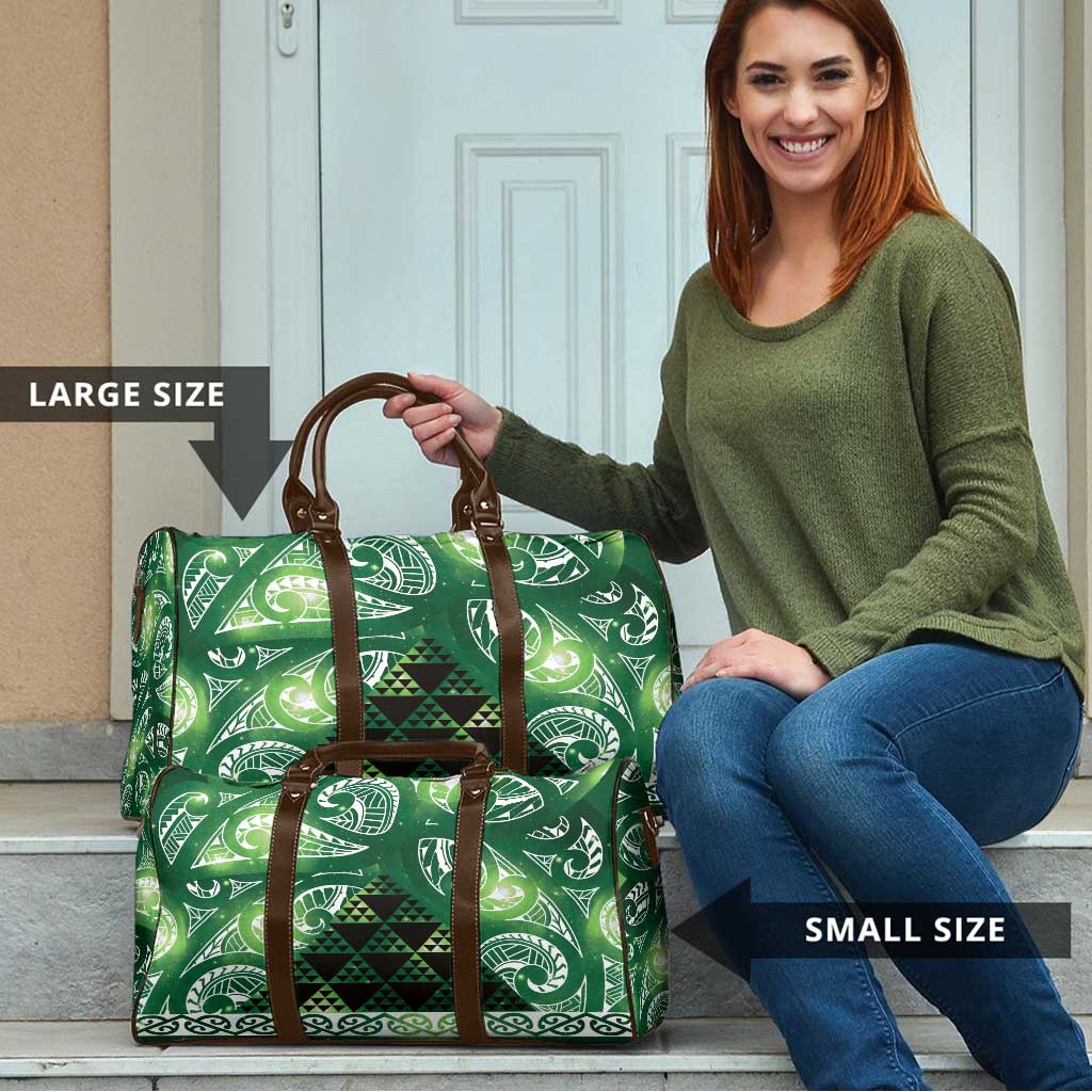 Matariki New Zealand Travel Bag NZ Niho Taniwha Maori New Year Green Galaxy LT14 - Polynesian Pride
