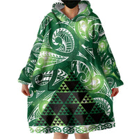 Matariki New Zealand Wearable Blanket Hoodie NZ Niho Taniwha Maori New Year Green Galaxy LT14 - Polynesian Pride