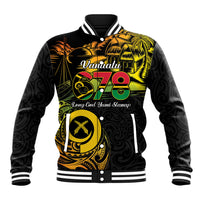 Personalised Vanuatu 678 Baseball Jacket Proud To Be A Ni-Van LT14 Unisex Black - Polynesian Pride