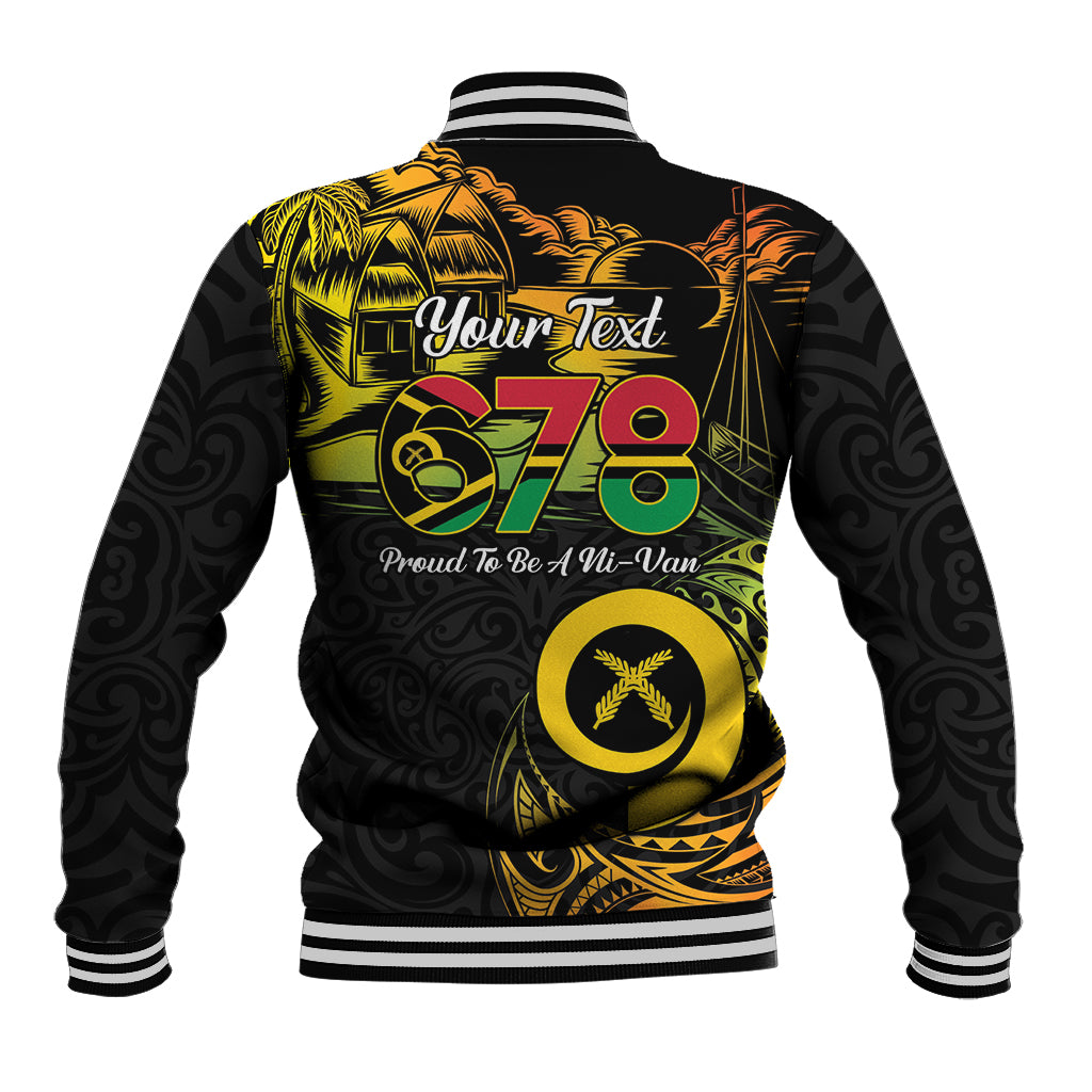 Personalised Vanuatu 678 Baseball Jacket Proud To Be A Ni-Van LT14 - Polynesian Pride