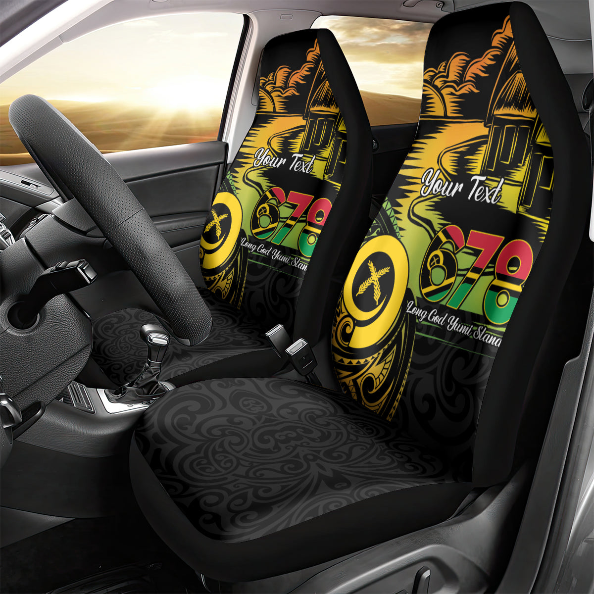 Personalised Vanuatu 678 Car Seat Cover Proud To Be A Ni-Van
