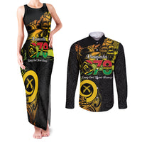 Personalised Vanuatu 678 Couples Matching Tank Maxi Dress and Long Sleeve Button Shirt Proud To Be A Ni-Van LT14 Black - Polynesian Pride