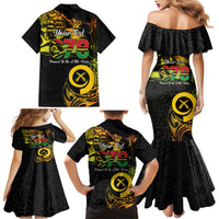 Personalised Vanuatu 678 Family Matching Mermaid Dress and Hawaiian Shirt Proud To Be A Ni-Van