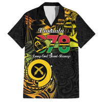 Personalised Vanuatu 678 Family Matching Puletasi and Hawaiian Shirt Proud To Be A Ni-Van LT14 Dad's Shirt - Short Sleeve Black - Polynesian Pride