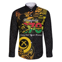 Personalised Vanuatu 678 Family Matching Puletasi and Hawaiian Shirt Proud To Be A Ni-Van LT14 Dad's Shirt - Long Sleeve Black - Polynesian Pride