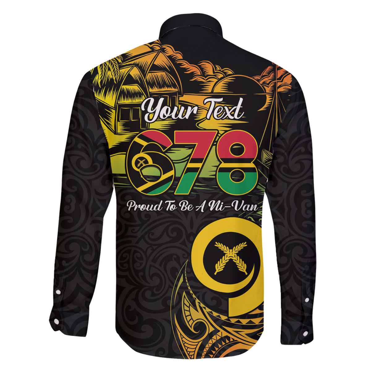 Personalised Vanuatu 678 Family Matching Puletasi and Hawaiian Shirt Proud To Be A Ni-Van LT14 - Polynesian Pride