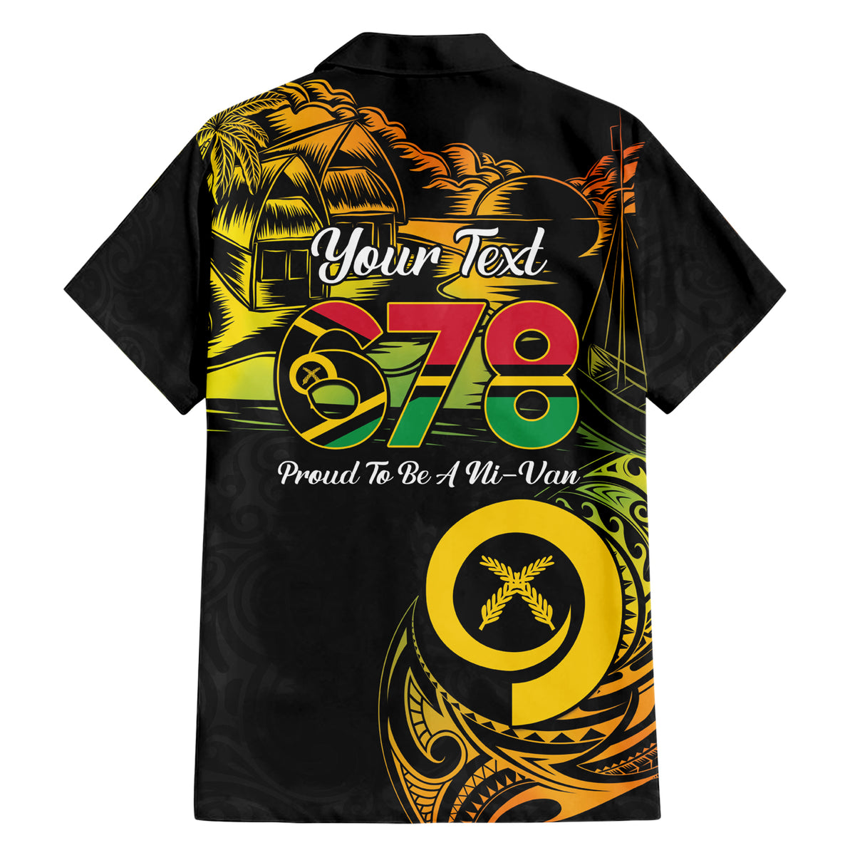 Personalised Vanuatu 678 Family Matching Short Sleeve Bodycon Dress and Hawaiian Shirt Proud To Be A Ni-Van LT14 - Polynesian Pride