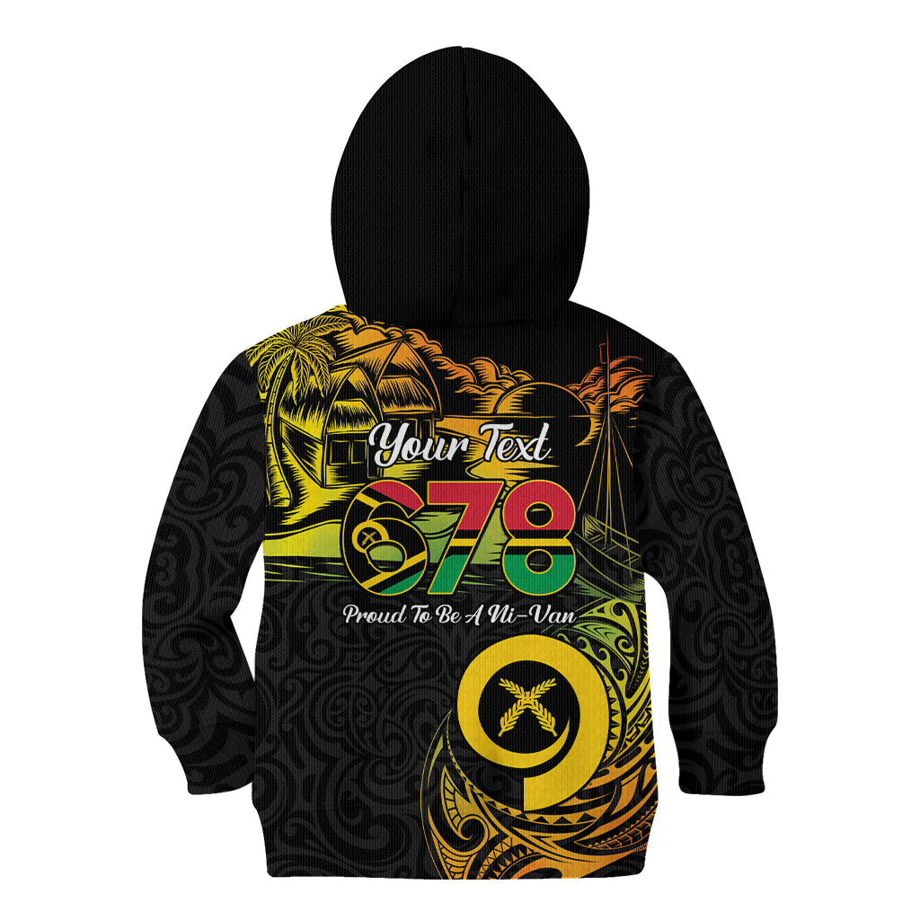 Personalised Vanuatu 678 Kid Hoodie Proud To Be A Ni-Van