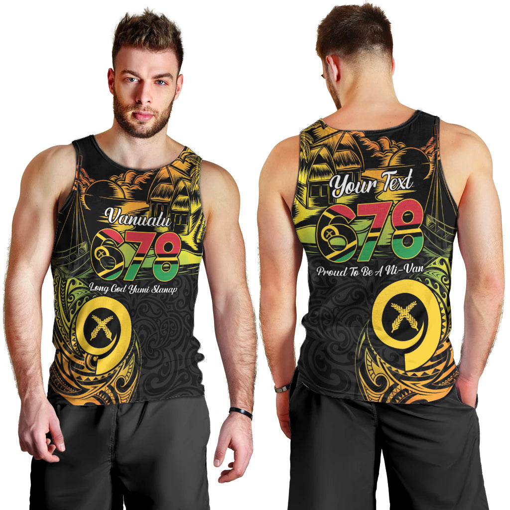 Personalised Vanuatu 678 Men Tank Top Proud To Be A Ni-Van LT14 - Polynesian Pride