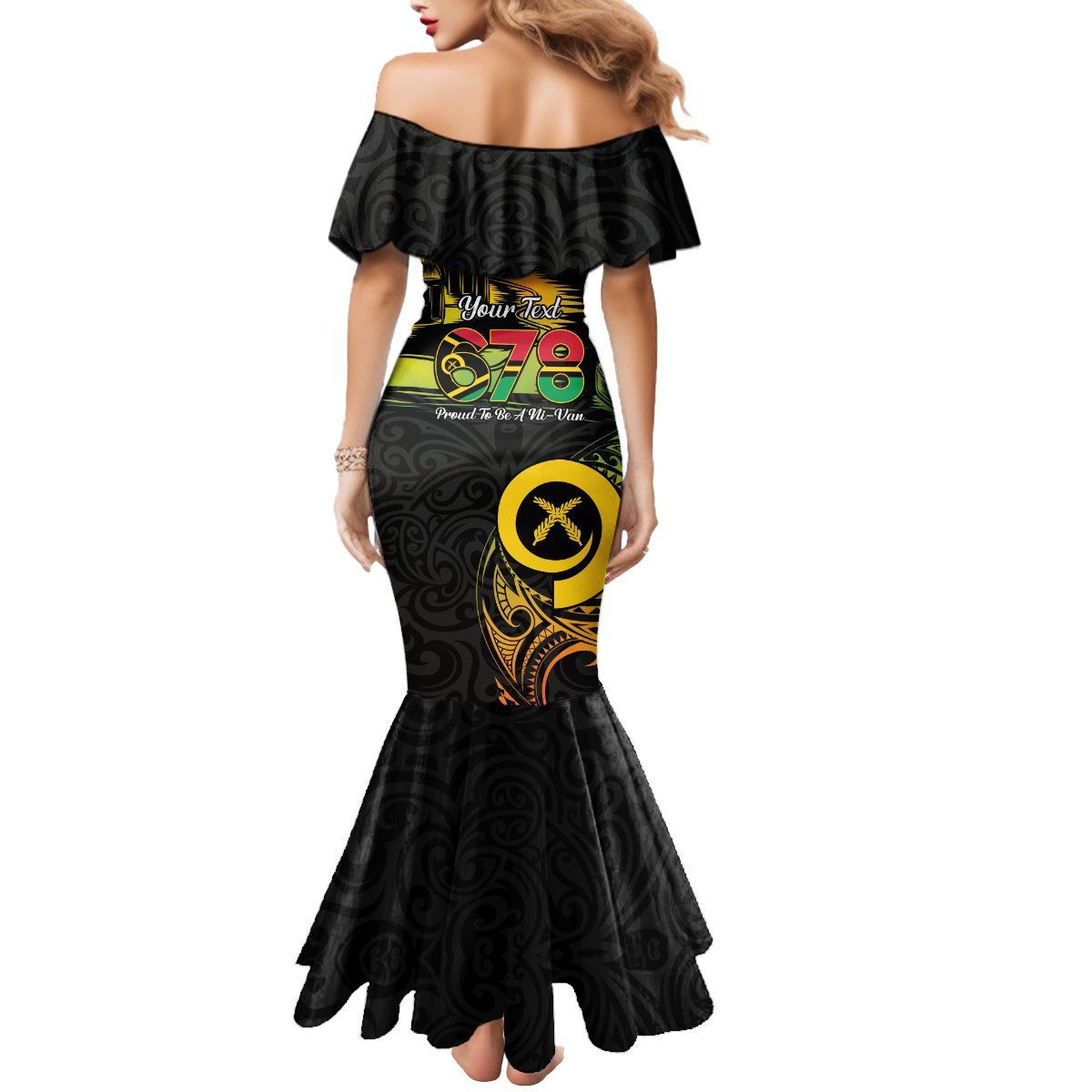 Personalised Vanuatu 678 Mermaid Dress Proud To Be A Ni-Van