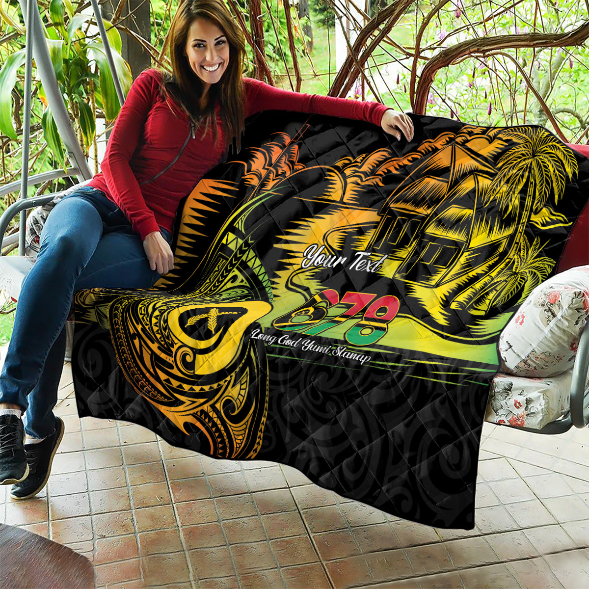 Personalised Vanuatu 678 Quilt Proud To Be A Ni-Van LT14 - Polynesian Pride