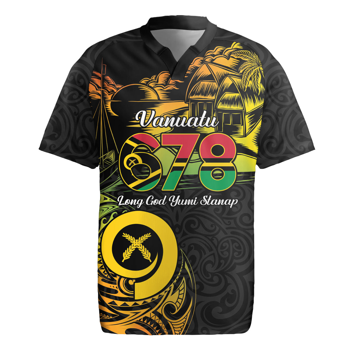 Personalised Vanuatu 678 Rugby Jersey Proud To Be A Ni-Van