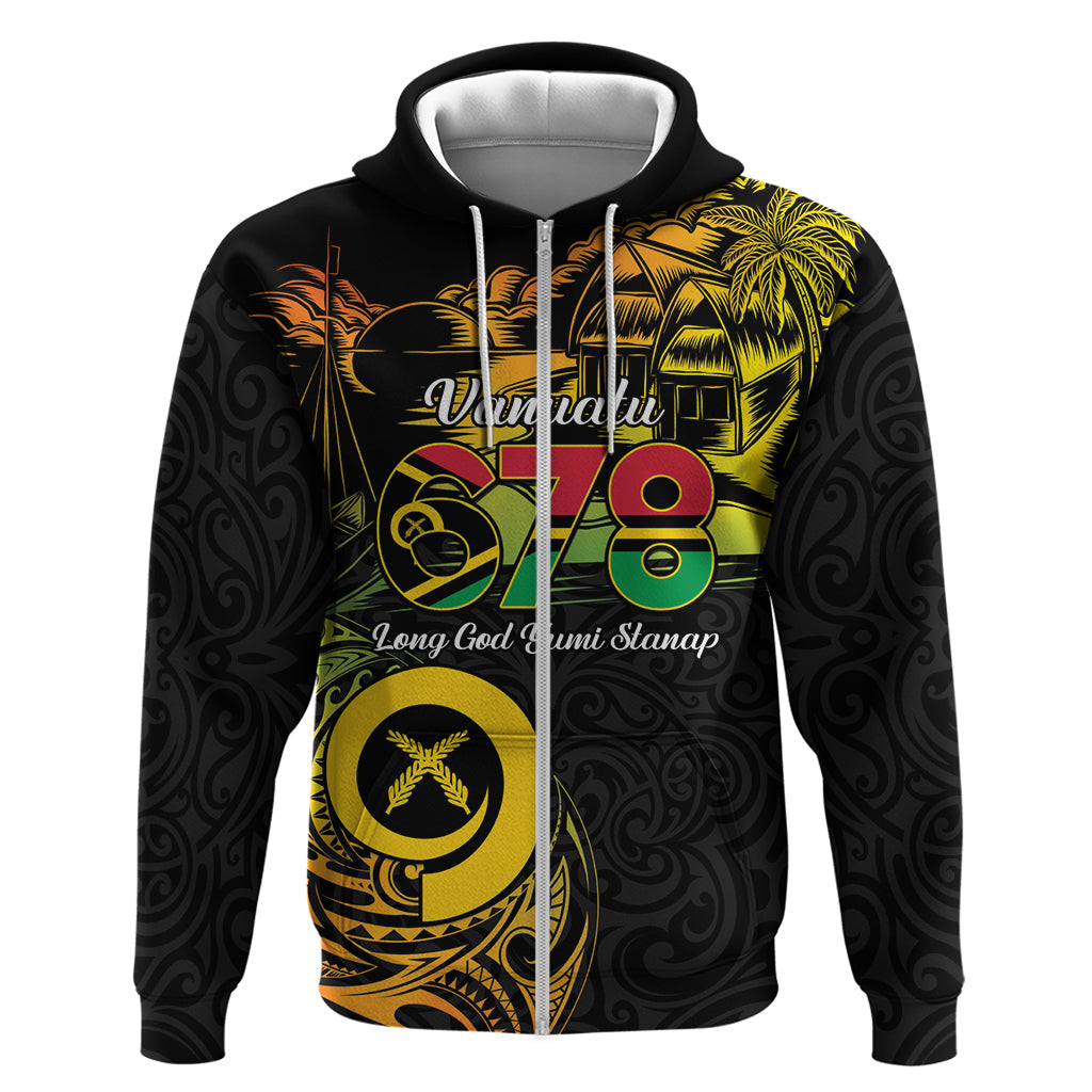 Personalised Vanuatu 678 Zip Hoodie Proud To Be A Ni-Van