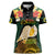 Vanuatu Triton's Trumpet Women Polo Shirt Tropical Flowers Vanuatuan Map