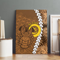 Vanuatu Coconut Crab Canvas Wall Art Ni-Van Tropical Leaves With Sand Drawing Art