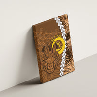 Vanuatu Coconut Crab Canvas Wall Art Ni-Van Tropical Leaves With Sand Drawing Art