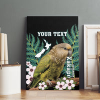 Personalised New Zealand Kakapo Canvas Wall Art Aotearoa Fern With Manuka